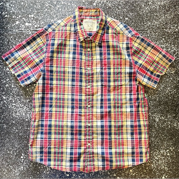 AEROPOSTALE Plaid Button Down Shirt Men’s Size XL - Picture 1 of 2